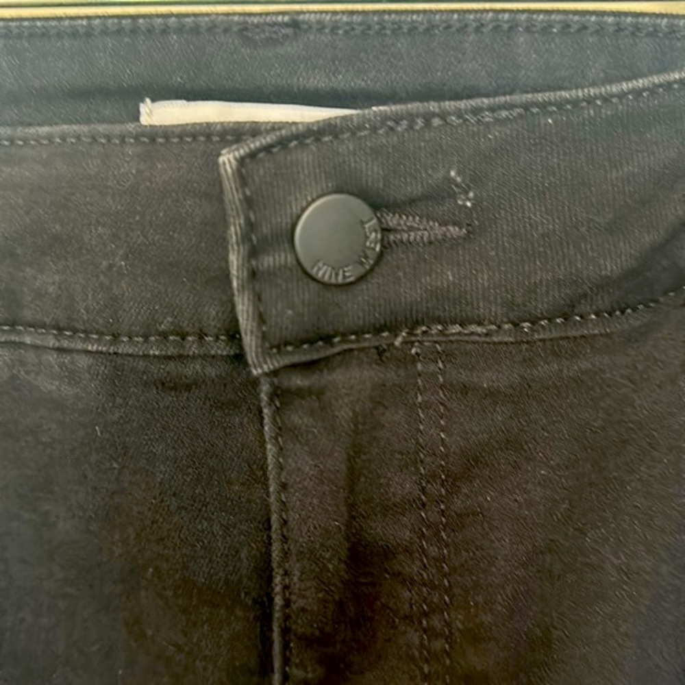 NWT Nine West Black Bootcut Jeans 20W High Rise Denim Stretch Leg Slit - Picture 9 of 12